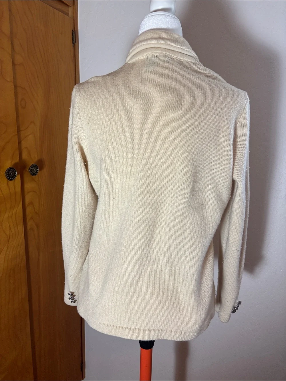 Cream Double-Breasted Knit Jacket - Lauren Ralph Lauren